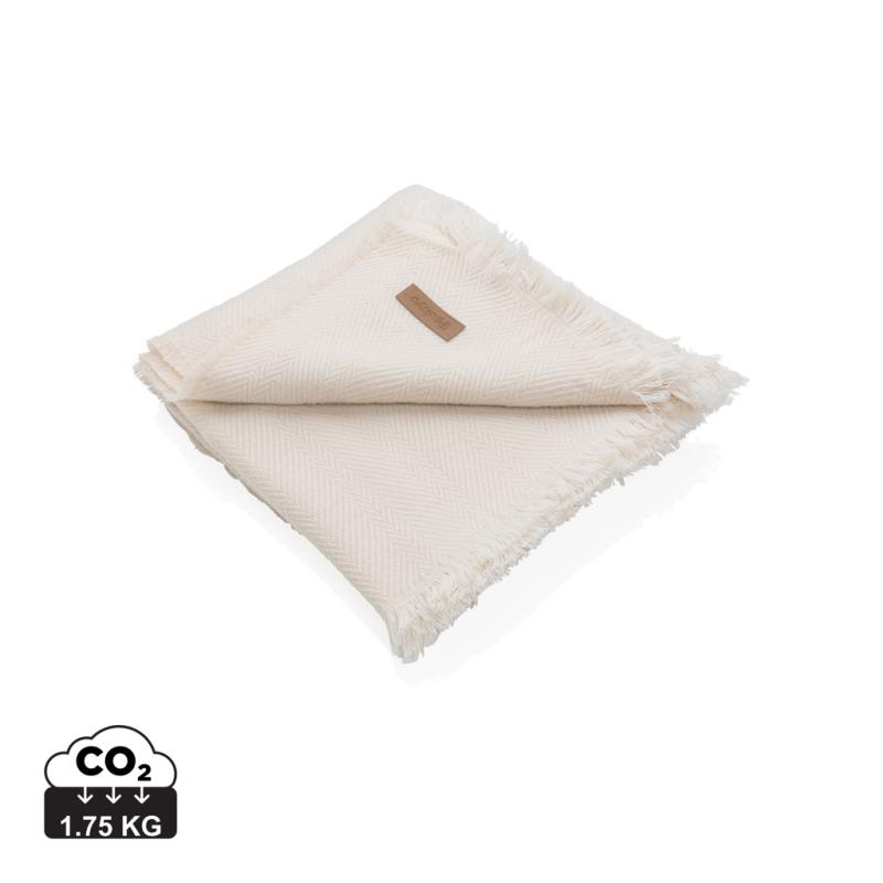 Tkaná deka Ukiyo 130 x 150cm z Polylana® AWARE™ off white