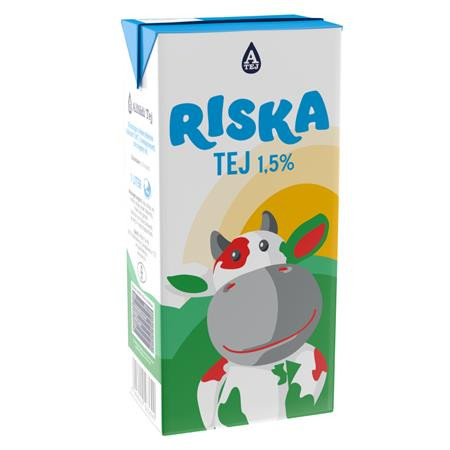 . Trvanlivé mlieko, balené v krabici, 1,5 %, 1 l, RISKA 1