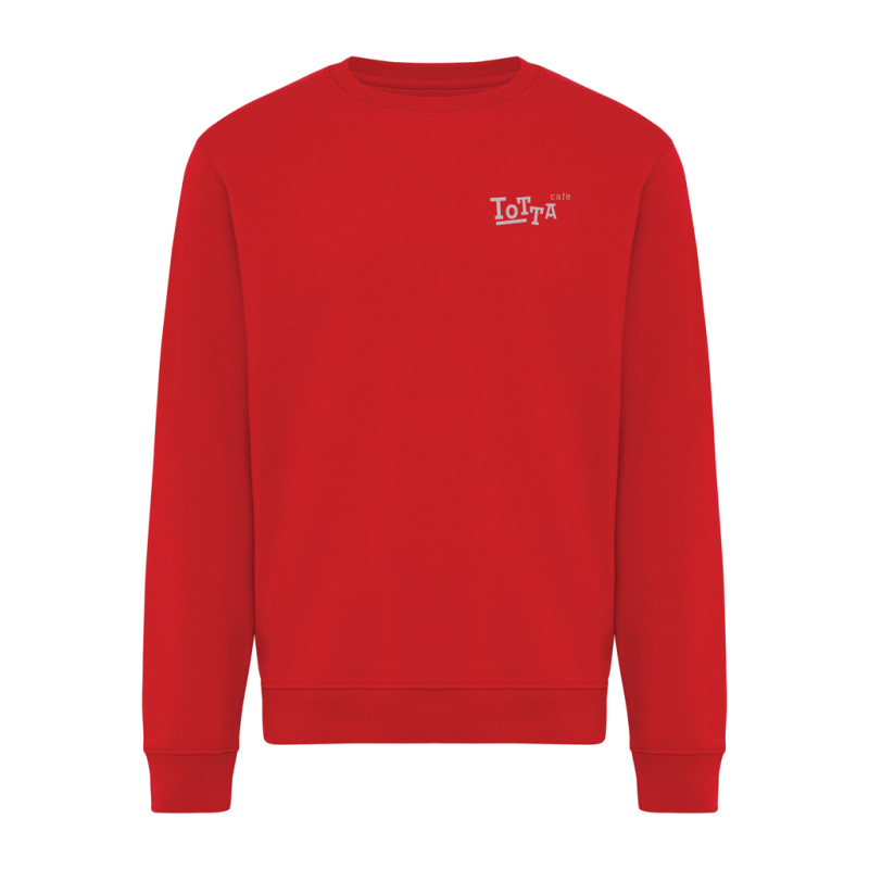 IQONIQ Toria Unisex mikina s okrúhl. výstrihom z rec. bavlny červená XL 4