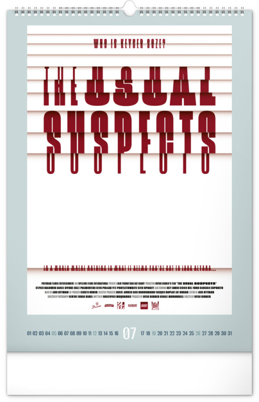 NOTIQUE Nástenný kalendár Alternative Movie Posters 2026, 33 x 46 cm 7