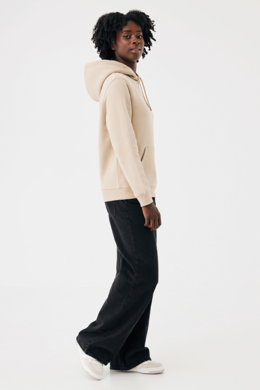 IQONIQ Joshua Unisex mikina s kapucňou z rec. bavlny desert S 13
