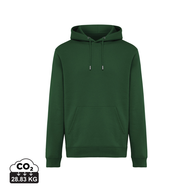 IQONIQ Joshua Unisex mikina s kapucňou z rec. bavlny forest green XL