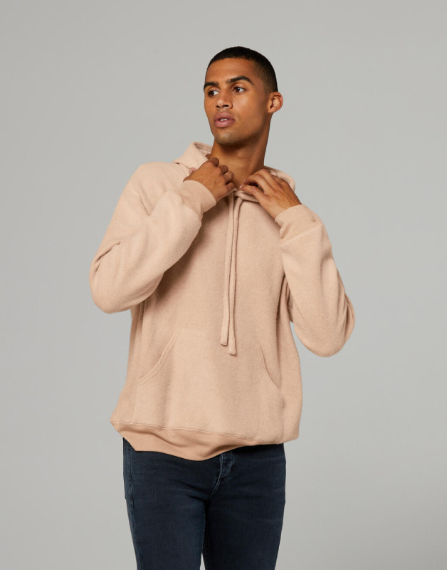 Unisex semišový fleece kapucňou 1