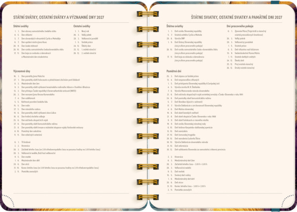 NOTIQUE Špirálový 18-mesačný diár Petito – Farebný achát 2026/2027, 13 x 18 cm 4