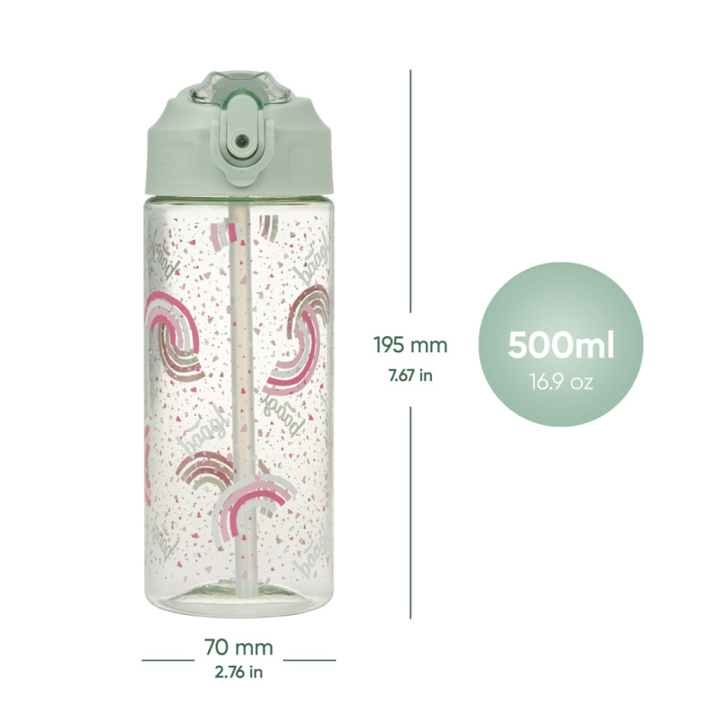 BAAGL Tritanová fľaša na nápoje so slamkou Dúha, 500 ml 4