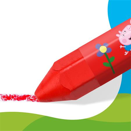 Voskovky, šesťhranné, jumbo, STAEDTLER „Noris® junior 224”, Peppa Pig, 12 farieb 4