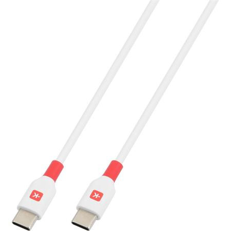 Nabíjací kábel, USB-C/USB-C, rýchle nabíjanie, 1,2 m, SKROSS, biely 1