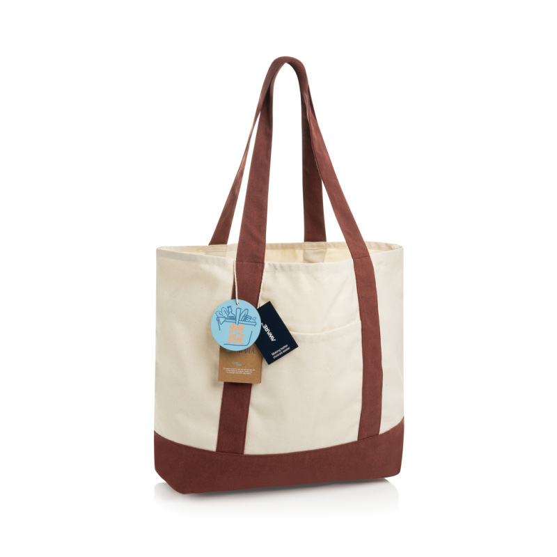 SHOP LOCAL AWARE™ recyklovaná bavlnená taška tote s gramážou červená 1