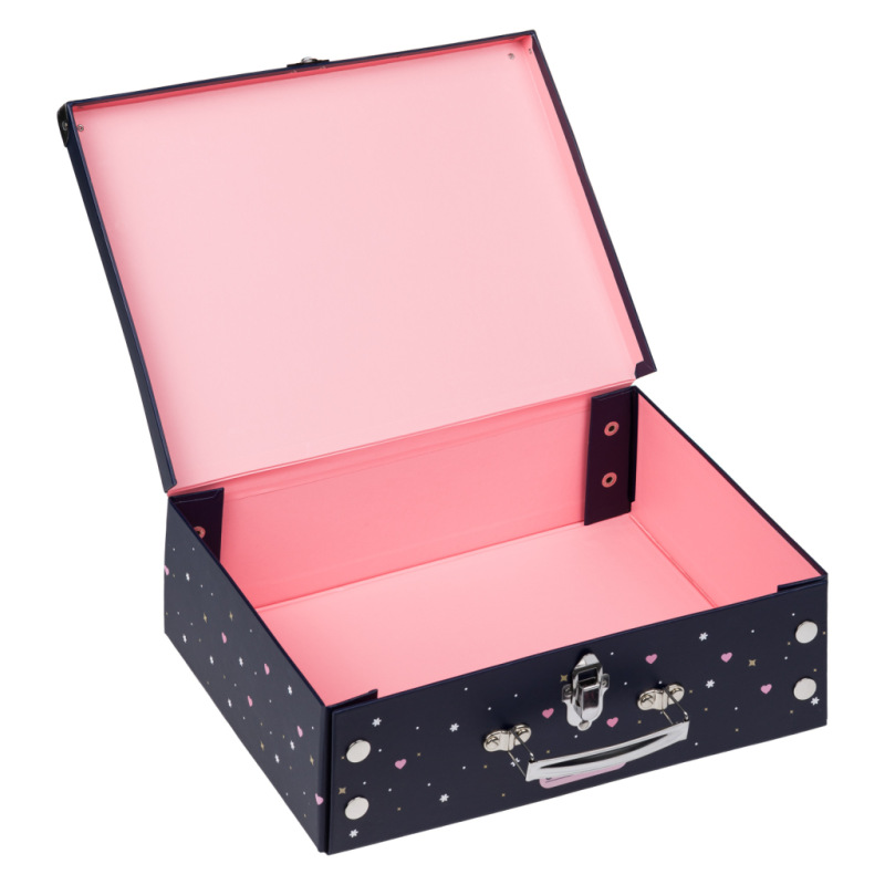 BAAGL Skladací školský kufrík Unicorn Gold s kovaním 1