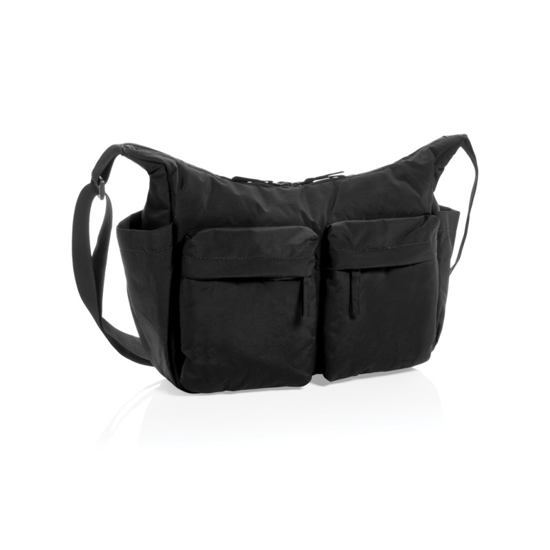 KENTO URBAN RCS polstrovaná crossbody taška z rec. Nylonu čierna