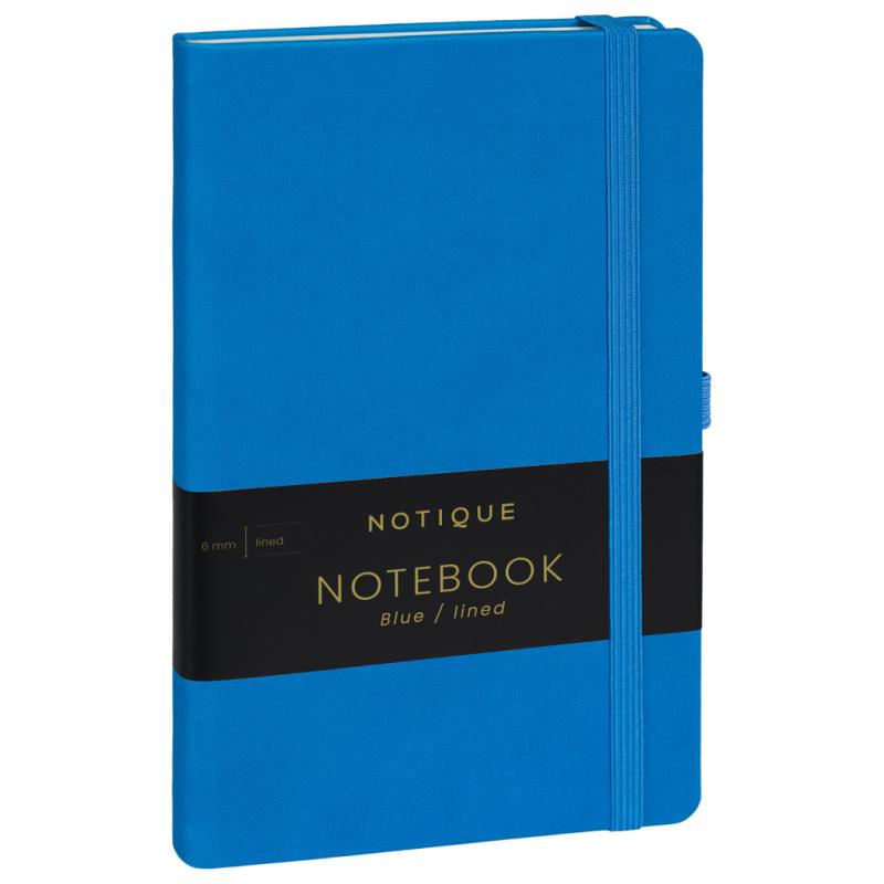 NOTIQUE Notes Modrý, linajkovaný, 13 x 21 cm