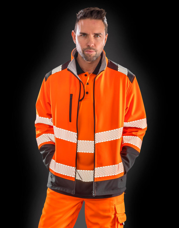 Reflexná bunda Ripstop Safety Softshell 2