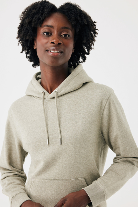 IQONIQ Joshua Unisex mikina s kapucňou z rec. bavlny light heather green S 9