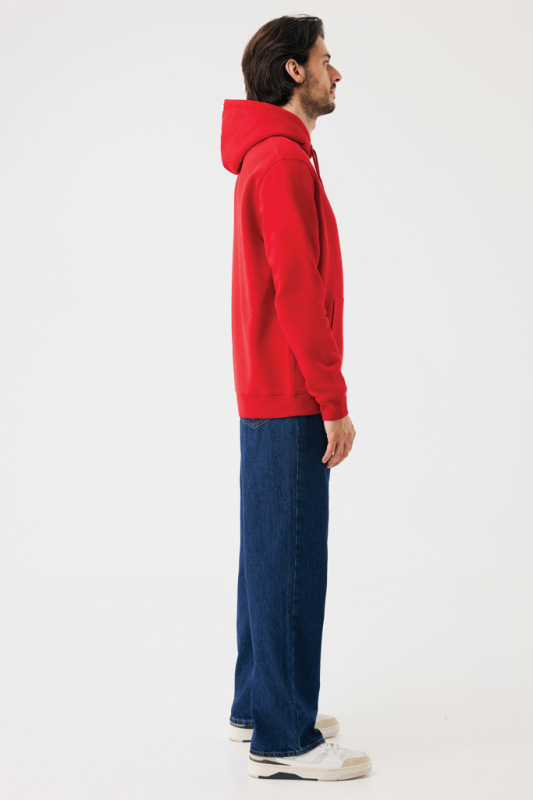 IQONIQ Joshua Unisex mikina s kapucňou z rec. bavlny červená M 12