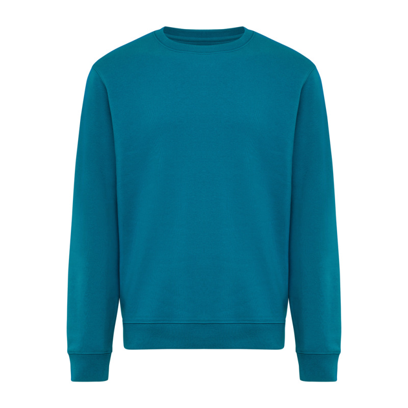 IQONIQ Toria Unisex mikina s okrúhl. výstrihom z rec. bavlny dark teal M 1