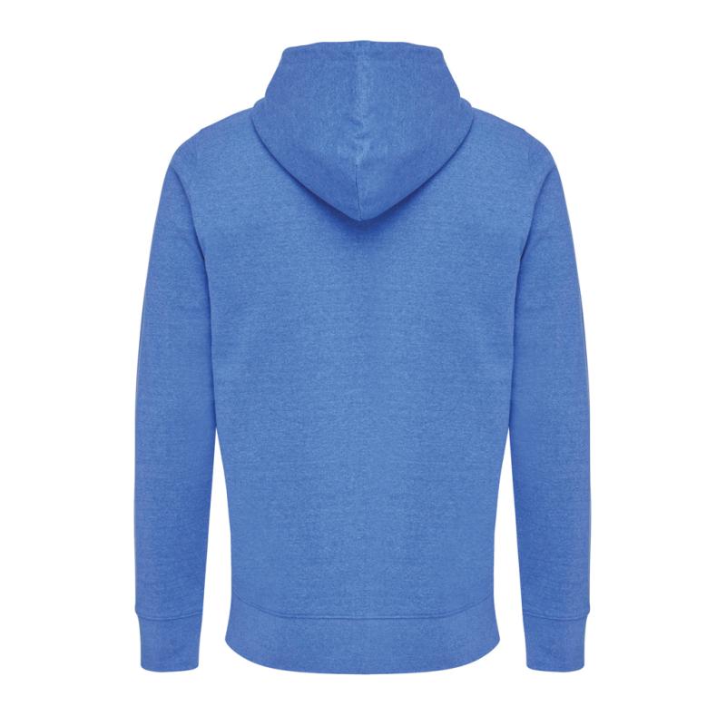 Mikina na zips s kapucňou Iqoniq Abisko z recykl. bavlny heather blue XXXL 2