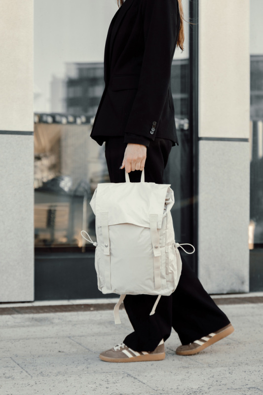 KENTO URBAN RCS recyklovaný nylonový každodenný batoh béžová 7