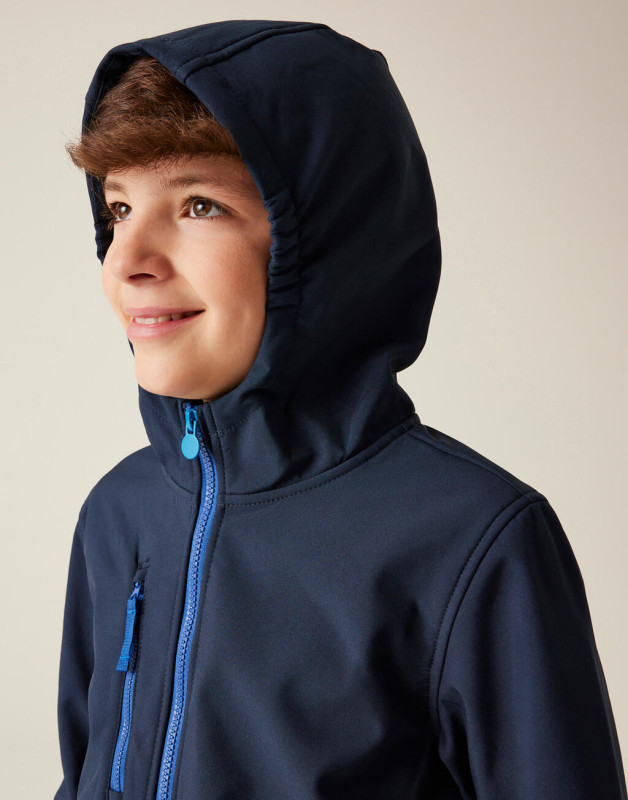 Detský 3-vrstvový softshell s kapucňou Ablaze 5
