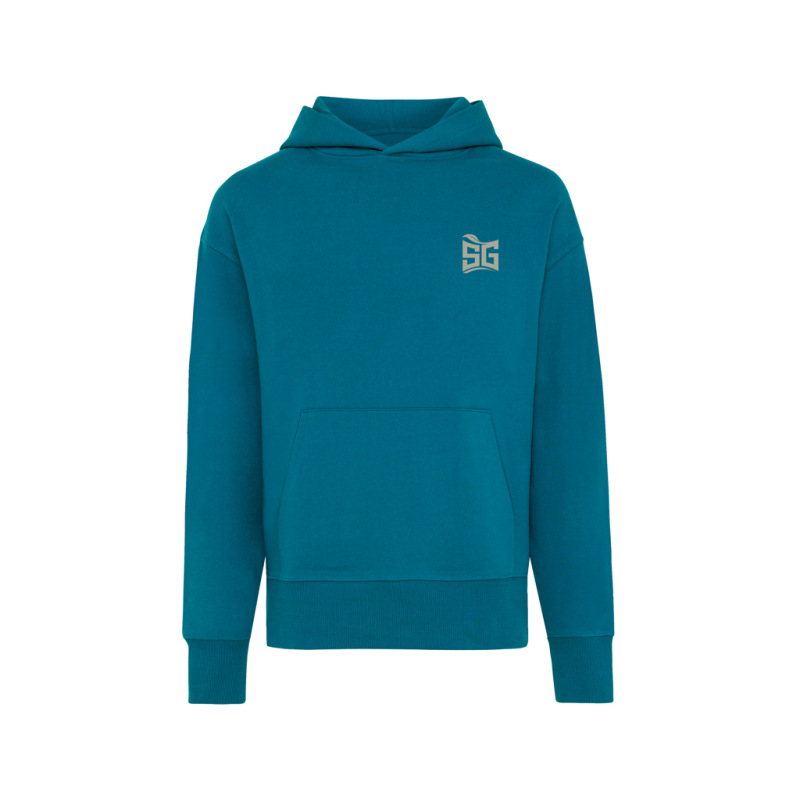 Mikina s kapucňou IQONIQ Yoho relaxed fit z recykl. bavlny dark teal S 3