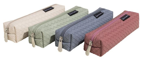 Peračník, na zips, hranatý, EXACOMPTA "Sienna", mix farieb 8