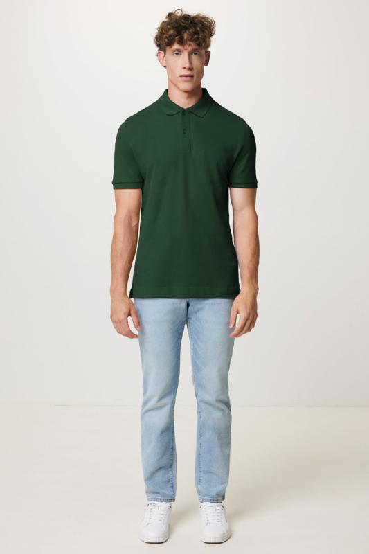 Polo tričko IQONIQ Yosemite z recykl. bavlny forest green XXS 9
