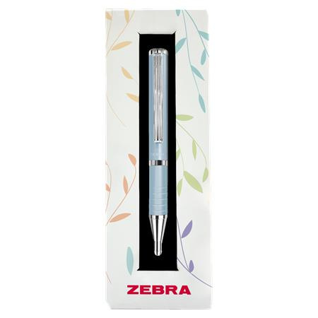 Guľôčkové pero, 0,24 mm, teleskopické, baby modré telo, ZEBRA "SL-F1", modré 1