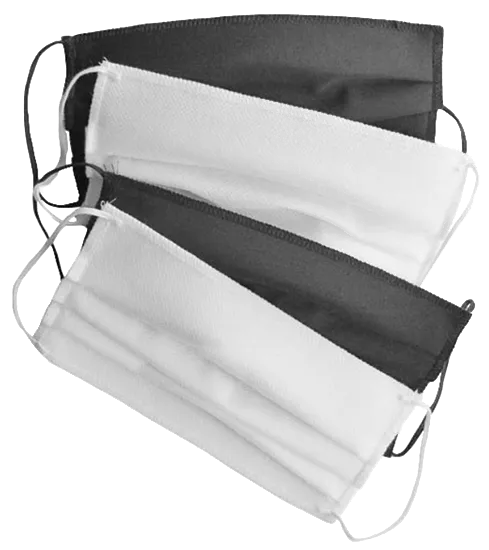 Dvojvrstvové bavlnené rúško s obsahom striebra bez potlače
