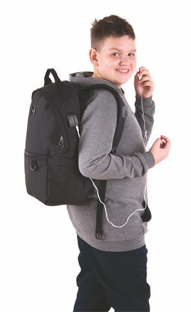 Batoh, s držiakom na notebook, PULSE "Cloud", čierny 5