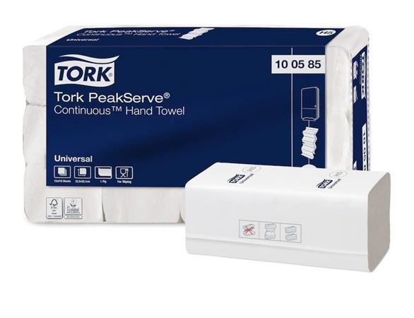 Papierové utierky, H5 systém, 1 vrstvové, Universal, TORK "PeakServe", biele 1