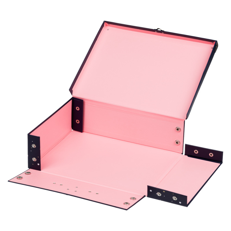 BAAGL Skladací školský kufrík Unicorn Gold s kovaním 2