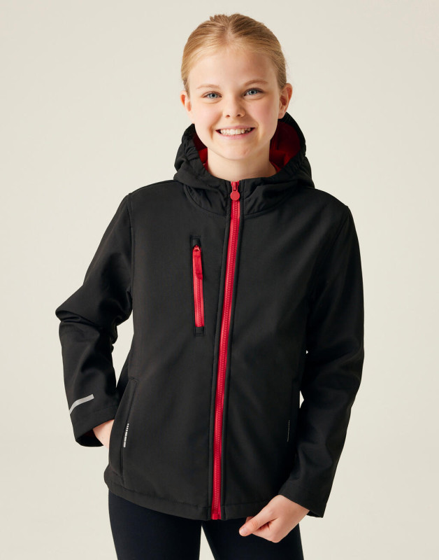 Detský 3-vrstvový softshell s kapucňou Ablaze 2