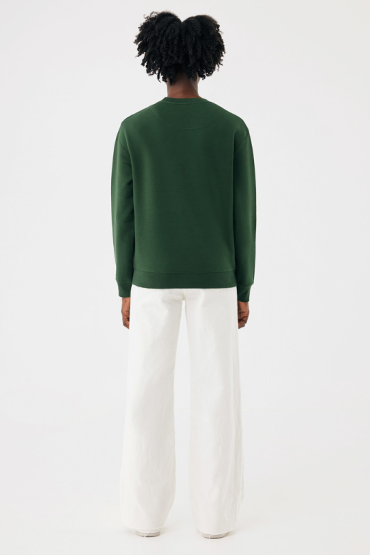 IQONIQ Toria Unisex mikina s okrúhl. výstrihom z rec. bavlny forest green XS 12