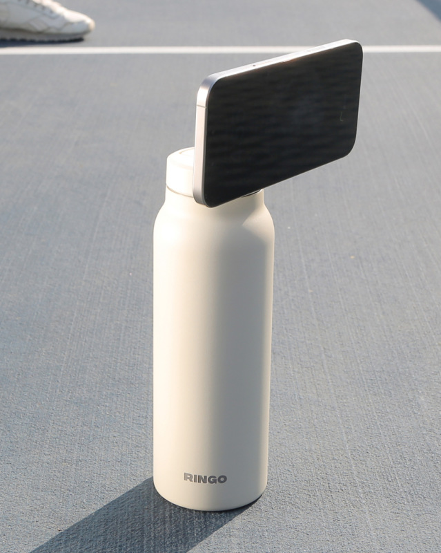 RINGO Pro MagSafe® fľaša 710 ml s magnetickým krúžkom off white 16