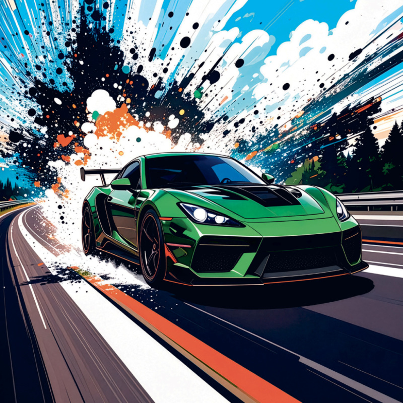 NOTIQUE Grid calendar Fast Cars 2027, 30 x 30 cm 6