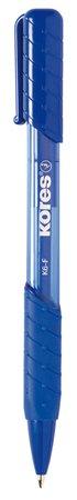 Guľôčkové pero, 0,5 mm, stláčací mechanizmus, KORES "K6-F", modré
