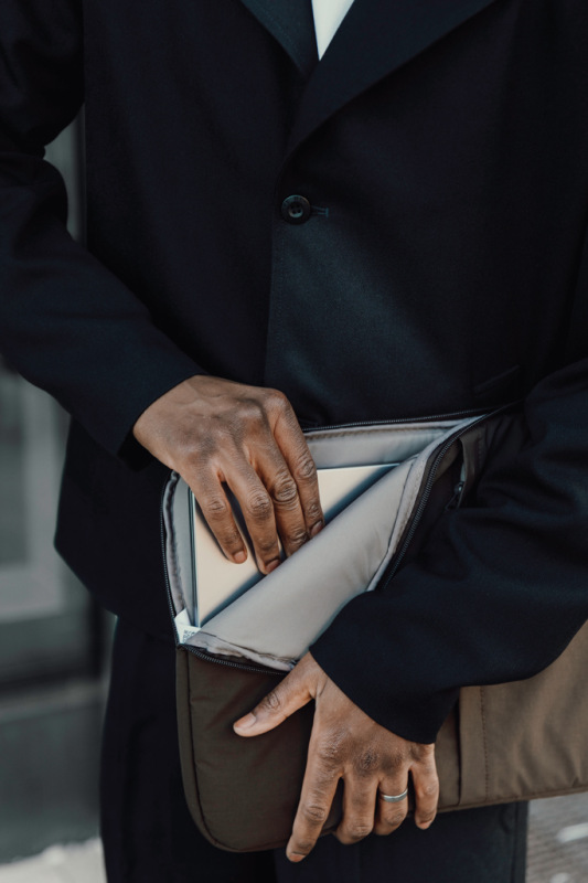 KENTO URBAN RCS rec. nylonový 15,6-palcový obal na laptop hnedá 6