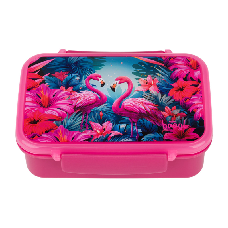 BAAGL Box na desiatu s priehradkami Flamingo 1