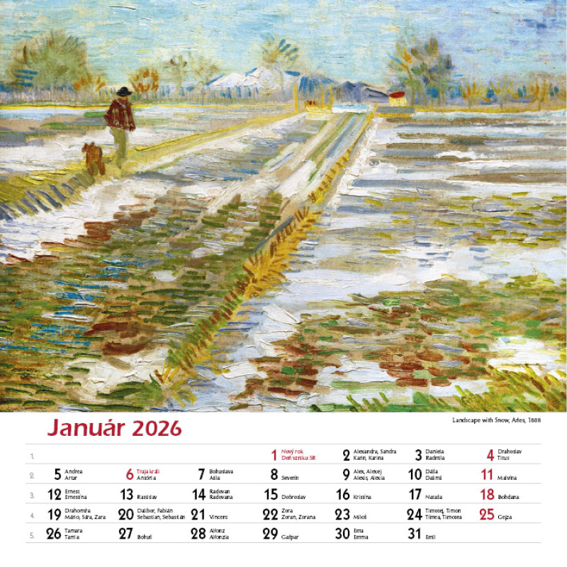 Nástenný kalendár Vincent van Gogh 2026 13