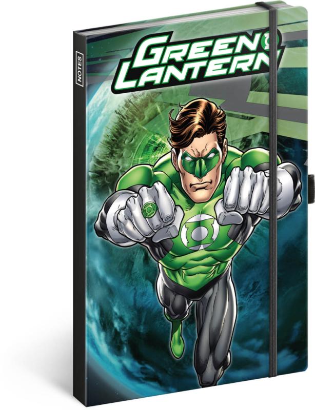 NOTIQUE Notes Green Lantern, linajkovaný, 13 x 21 cm