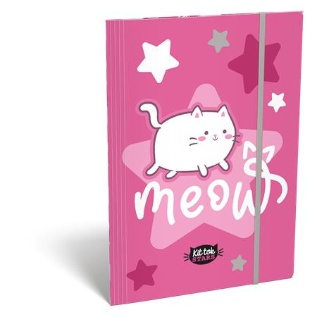Doska s gumičkou, kartón, A4, LIZZYSULI, "Kit tok Stars Purrfect"