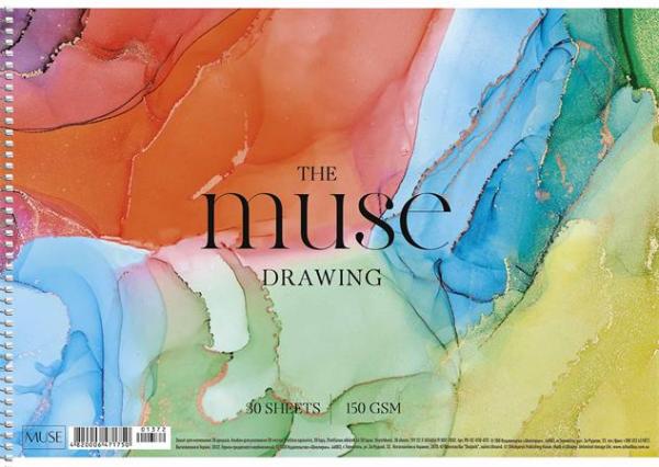Náčrtník, špirálový, A4, 30 listov, 150 g, SHKOLYARYK "Drawing Muse"