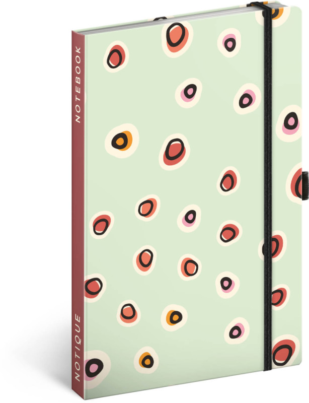 NOTIQUE Notes Bodky, linajkovaný, 13 x 21 cm