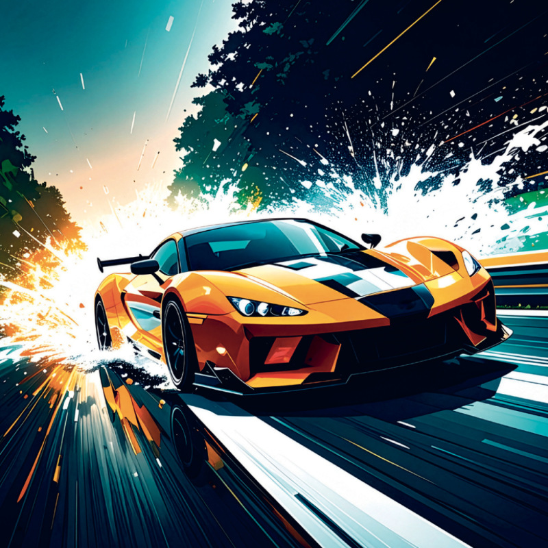 NOTIQUE Grid calendar Fast Cars 2027, 30 x 30 cm 4