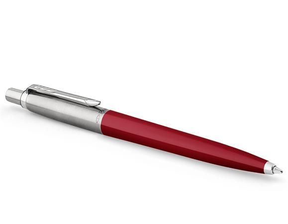 Guľôčkové pero, 0,7 mm, strieborný klip, červené telo pera, PARKER, "Royal Jotter Original