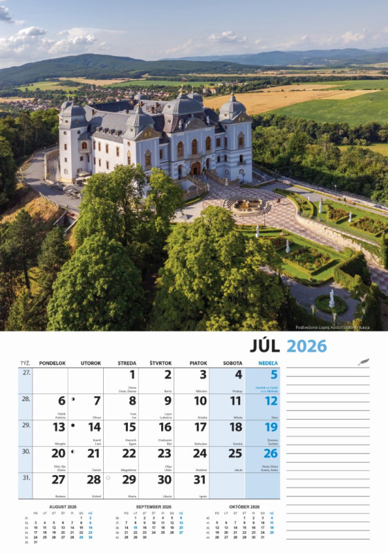 Nástenný kalendár Slovensko z výšky 2026 8