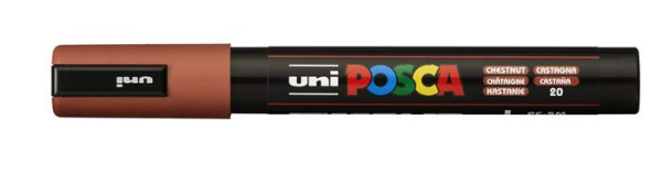 Dekoračný popisovač, 1,8-2,5 mm, UNI "Posca PC-5M", gaštanovo hnedý 1