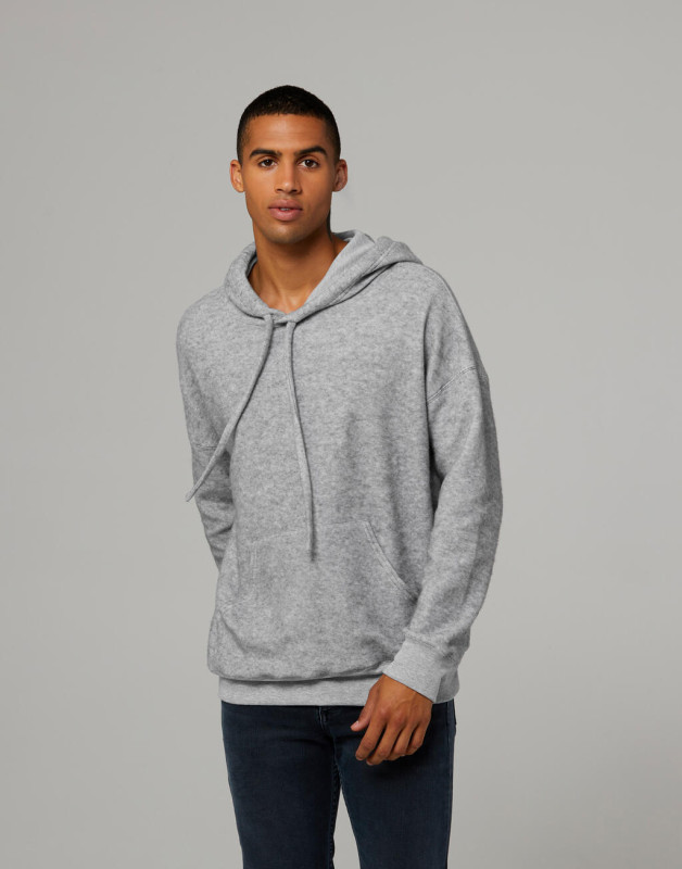 Unisex semišový fleece kapucňou 2