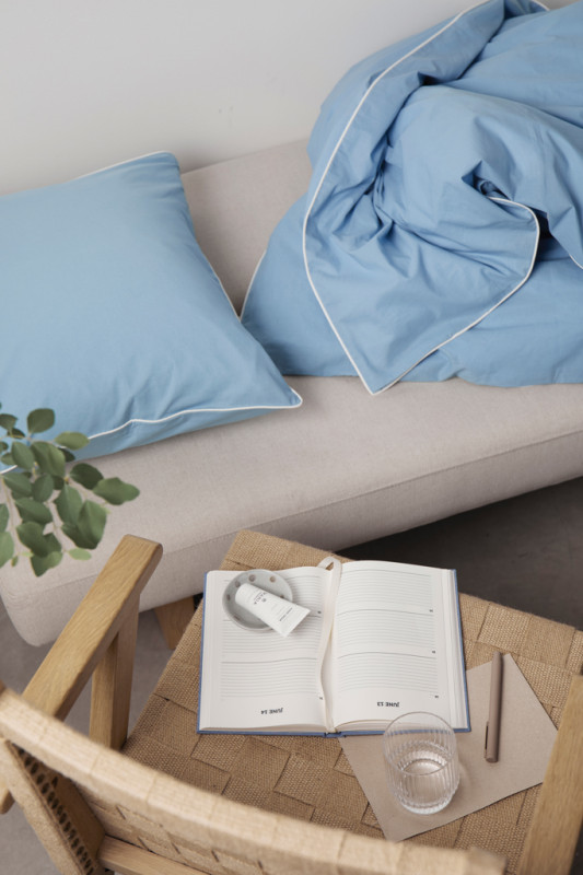 Sada 4ks obliečok VINGA Marston z OSC organickej bavlny modrá 2