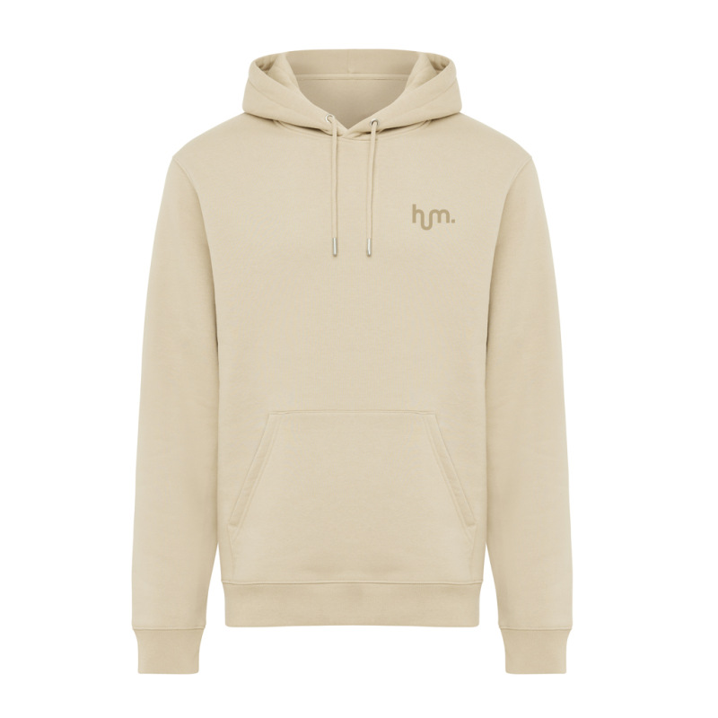 IQONIQ Joshua Unisex mikina s kapucňou z rec. bavlny desert M 4
