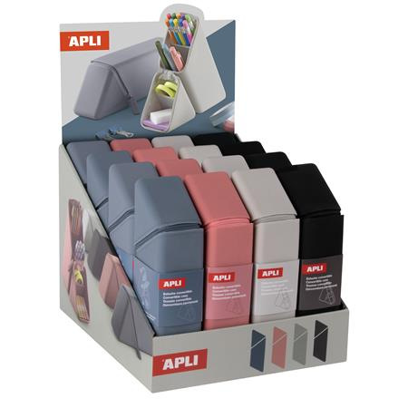 Peračník, displej, na zips, silikónový, dvojfarebný, multifunkčný, APLI "Up North", mix fa 1